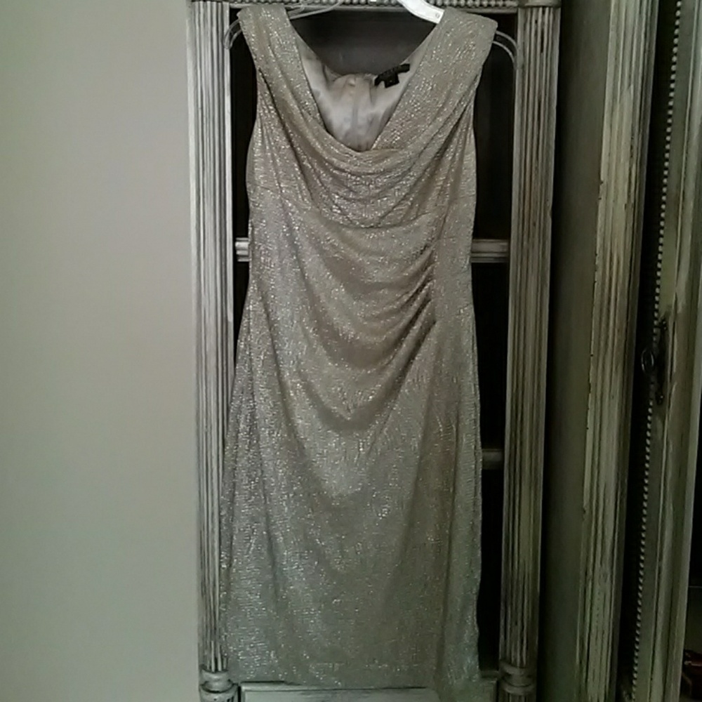 Ralph Lauren Sliver/Gold Cocktail Dress
